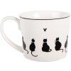 Clayre & Eef Tasse 12x8x7 cm / 275 ml Noir Blanc