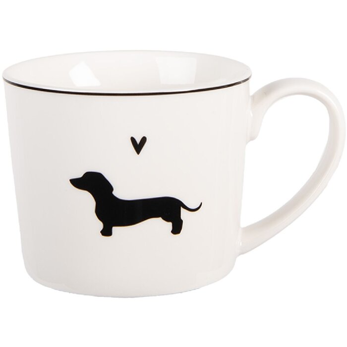 Mug Clayre & Eef PWSMU0002 275ml Porcelaine Blanc Noir