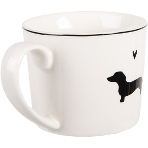 Mug Clayre & Eef PWSMU0002 275ml Porcelaine Blanc Noir