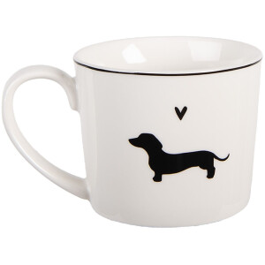 Mug Clayre & Eef PWSMU0002 275ml Porcelaine Blanc Noir