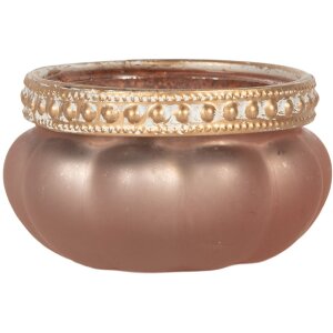 Clayre & Eef 6GL5212 Bougeoir Rose Gold Ø 6x4 cm