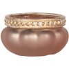 Clayre & Eef 6GL5212 Bougeoir Rose Gold Ø 6x4 cm