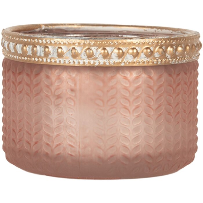 Clayre & Eef Bougeoir Rose Ø 7x4 cm