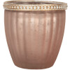Clayre & Eef Bougeoir en Verre Rose Ø 9 cm