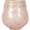 Clayre & Eef 6GL5221 Bougeoir Rose Doré 13x14 cm