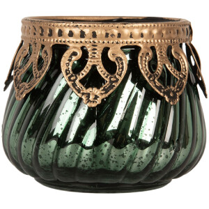 Clayre & Eef Bougeoir Verre Ø 8x7 cm