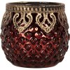 Clayre & Eef Bougeoir Ø 9x8 cm Rouge