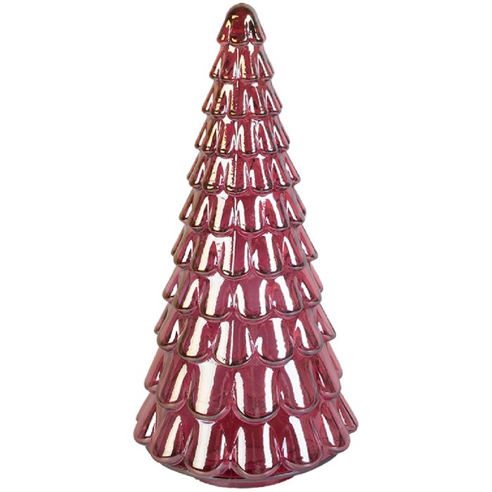 Clayre & Eef 6GL5327 Sapin de Noël Décoratif Rose Ø 16x33 cm