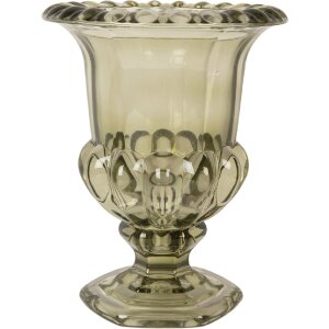 Clayre & Eef Vase en Verre Vert 18x22 cm