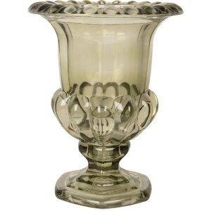 Clayre & Eef Vase en Verre Vert 18x22 cm