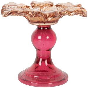 Clayre & Eef Bougeoir Verre Ø 14x11 cm Orange...