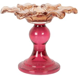 Clayre & Eef Bougeoir Verre Ø 14x11 cm Orange...