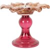 Clayre & Eef Bougeoir Verre Ø 14x11 cm Orange Rose