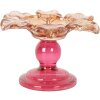 Clayre & Eef Bougeoir Verre Ø 14x9 cm Orange Rose