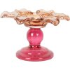 Clayre & Eef Bougeoir Verre Ø 14x9 cm Orange Rose