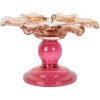 Clayre & Eef Bougeoir Verre Ø 14x9 cm Orange Rose