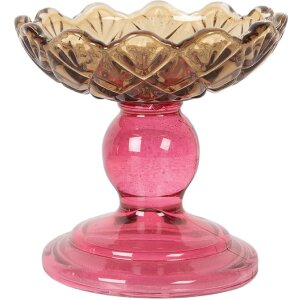 Clayre & Eef 6GL5341 Bougeoir Verre Ø 10x9 cm