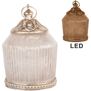 Clayre & Eef Décoration LED Ø 8x12 cm Rose