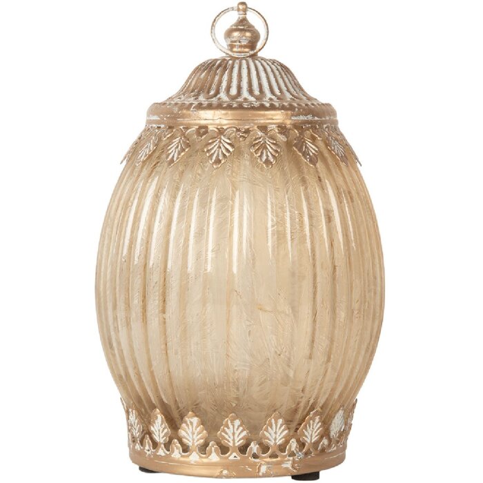 Clayre & Eef 6GL5220 Décoration LED Verre 11x18 cm