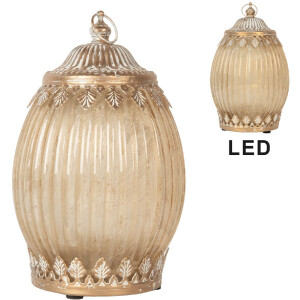 Clayre & Eef 6GL5220 Décoration LED Verre...