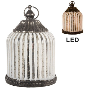 Clayre & Eef 6GL5228 Décoration LED Verre 8x12 cm