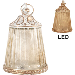 Clayre & Eef 6GL5229 Décoration LED Verre 8x12 cm
