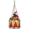 Clayre & Eef Décoration Tambour Ø 12x16/27 cm Jaune-Rouge