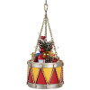 Clayre & Eef Décoration Tambour Ø 12x16/27 cm Jaune-Rouge