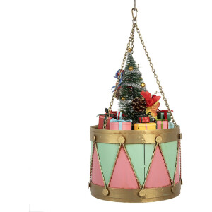 Décoration Tambour Rose Vert Clayre & Eef 6Y5867P Ø 21x34/43 cm