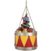 Clayre & Eef Décoration Tambour Ø 21x34/43 cm Jaune Rouge