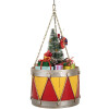 Clayre & Eef Décoration Tambour Ø 21x34/43 cm Jaune Rouge