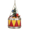 Clayre & Eef Décoration Tambour Ø 21x34/43 cm Jaune Rouge