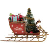 Clayre & Eef 6Y5868 Décoration Traîneau Rouge et Doré 17x8x12 cm