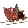 Clayre & Eef 6Y5868 Décoration Traîneau Rouge et Doré 17x8x12 cm