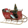 Clayre & Eef 6Y5870 Décoration Traîneau Rouge Doré 30x15x22 cm