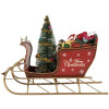 Clayre & Eef 6Y5870 Décoration Traîneau Rouge Doré 30x15x22 cm