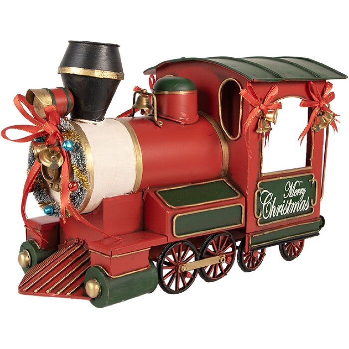 Décoration Locomotive Clayre & Eef 6Y5871 Rouge 35x16x22 cm