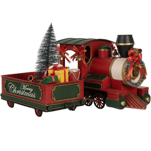 Décoration Locomotive Clayre & Eef 6Y5871 Rouge 35x16x22 cm