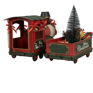 Décoration Locomotive Clayre & Eef 6Y5871 Rouge 35x16x22 cm