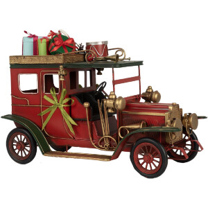Décoration Voiture Clayre & Eef 6Y5875 Rouge Vintage 42x18x28 cm