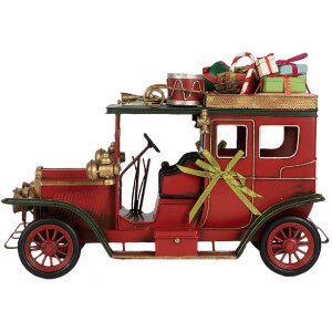 Décoration Voiture Clayre & Eef 6Y5875 Rouge Vintage 42x18x28 cm
