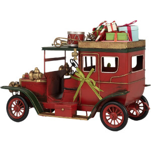 Décoration Voiture Clayre & Eef 6Y5875 Rouge Vintage 42x18x28 cm