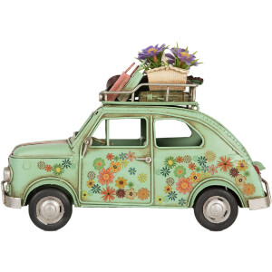 Clayre & Eef Voiture Décorative Verte 26x12x18 cm
