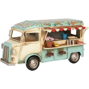 Décoration Foodtruck Beige Bleu Clayre & Eef 26x14x14 cm