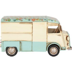 Décoration Foodtruck Beige Bleu Clayre & Eef 26x14x14 cm