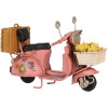 Clayre & Eef Mini Scooter Rétro 12x6x8 cm Rose Beige