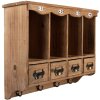 Armoire murale Clayre & Eef 5H0745 53x16x42 cm bois marron