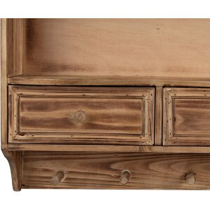 Clayre & Eef 5H0746 Armoire Murale 56x13x60 cm Bois Style Campagne
