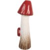 Clayre & Eef Décoration Champignon 16x14x41 cm Blanc et Rouge