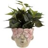 Clayre & Eef 6TE0583 Pot à Fleurs Terre Cuite Beige-Rose Ø 18 cm